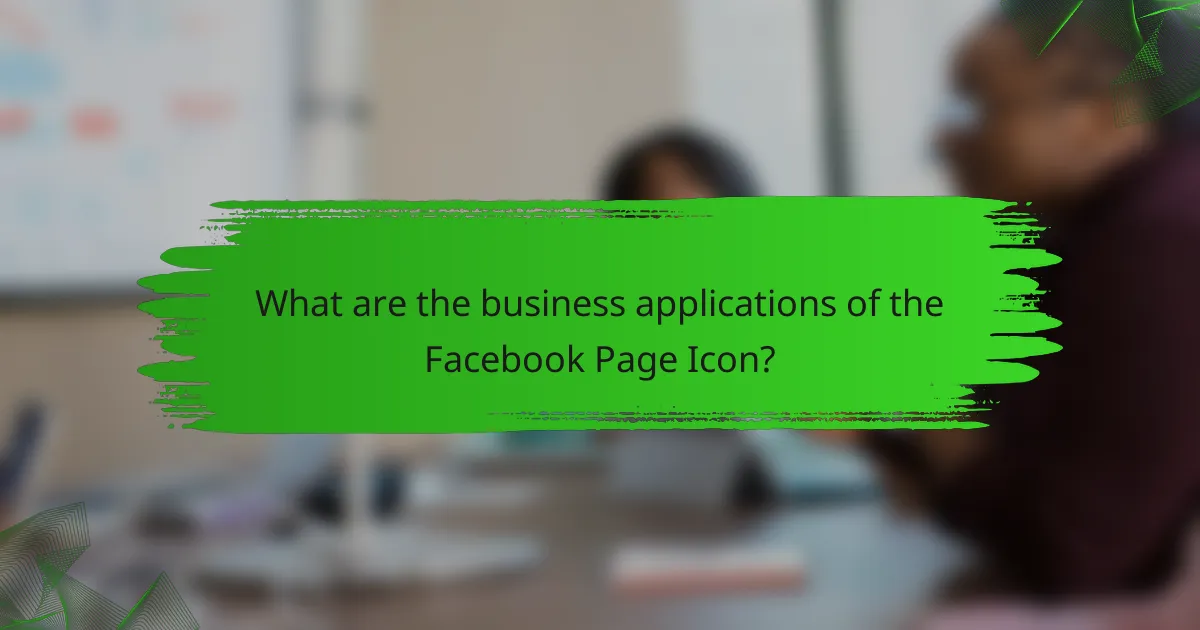What are the business applications of the Facebook Page Icon?