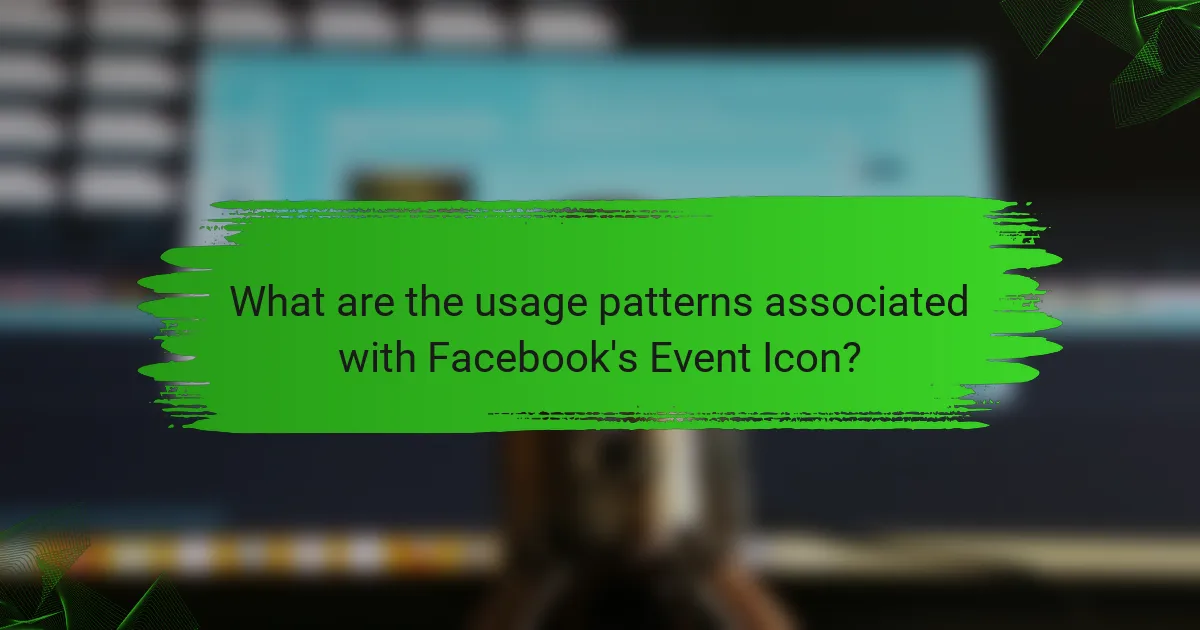 What are the usage patterns associated with Facebook's Event Icon?