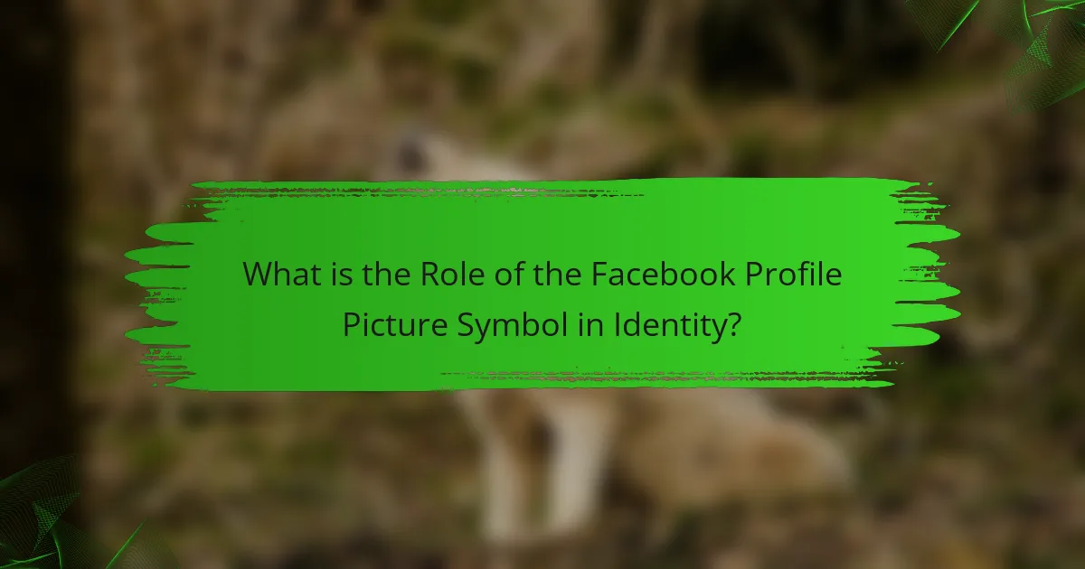 What is the Role of the Facebook Profile Picture Symbol in Identity?